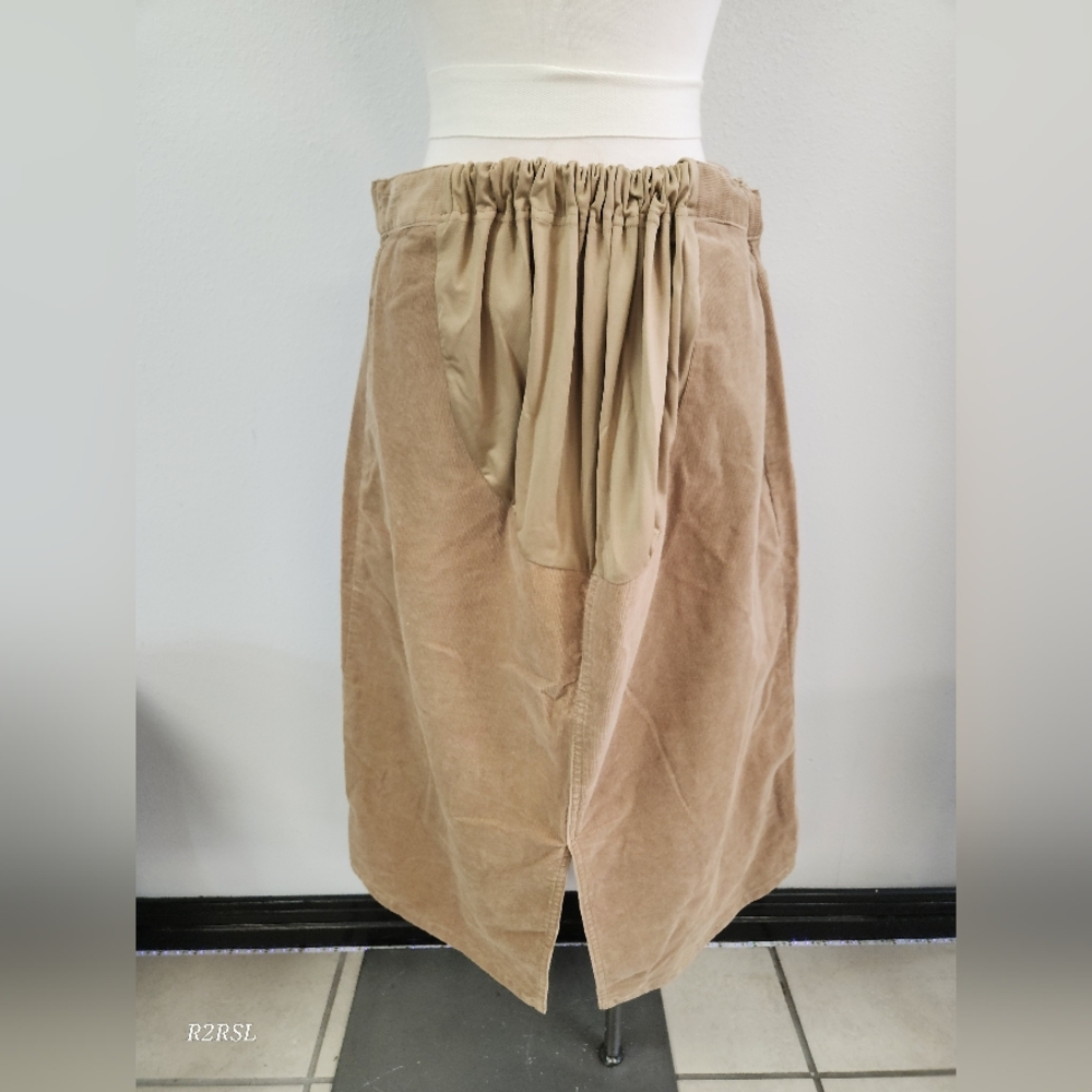 Gap Corduroy Maternity Full Panel Shirt Tan/Khaki Knee Length Womens L